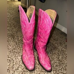Roper boots Barbie pink size 9